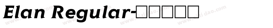 Elan Regular字体转换